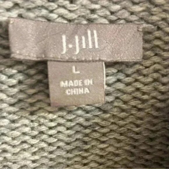J Jill Sweater Heather Gray Turtleneck Pullover Large - Picture 5 of 6